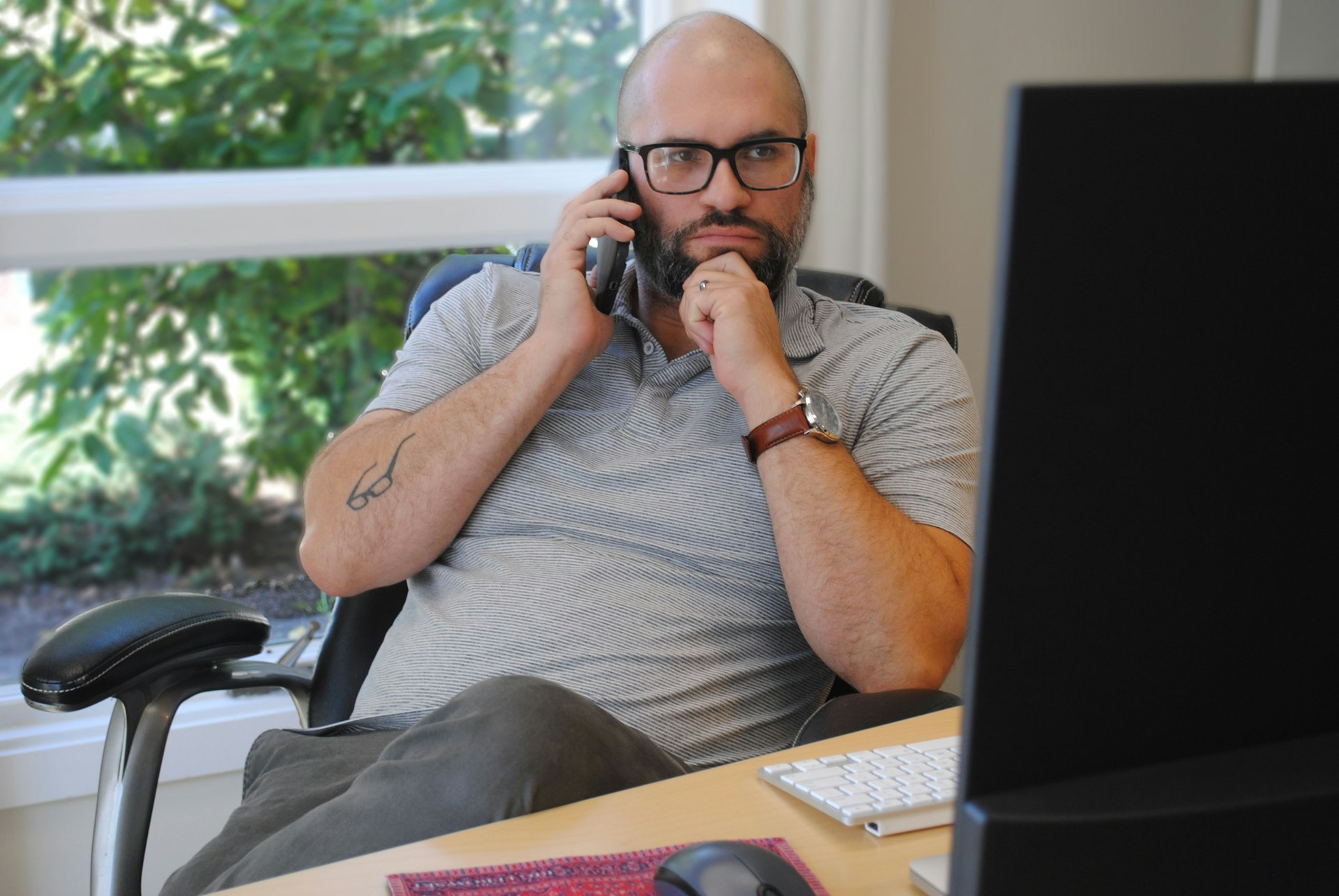 a man on a phone